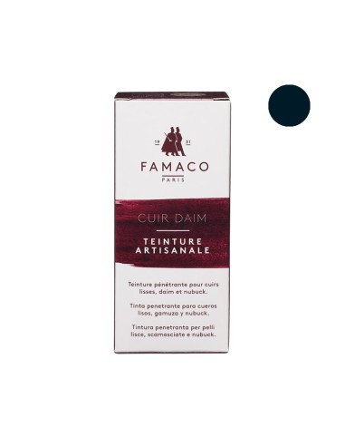 Teinture artisanale cuirs lisses et daim Famaco 50 ml Noir